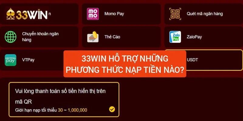 Nhà cái hỗ trợ nhiều phương thức nạp tiền khác nhau